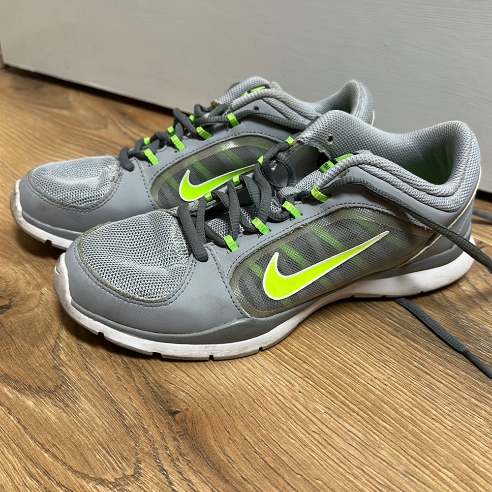 Lime Green & Gray Nike Training Sneakers